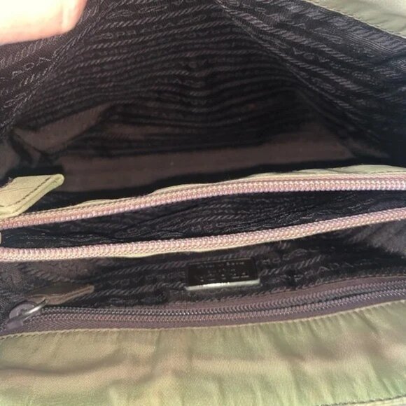 Prada Bag Khaki Green Nylon Tessuto City Handbag - Picture 6 of 16